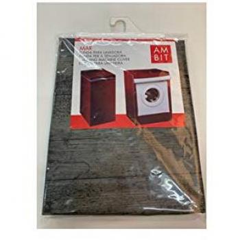 Funda Lavadora Carga Frontal Madera Negra Ambit