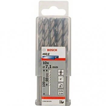 Bosch 2 608 585 501 - Pack de 10 brocas para metal HSS-G, DIN 338