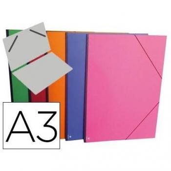 Carpeta planos Clairefontaine A3 con gomas cartón gofrado colores surtidos