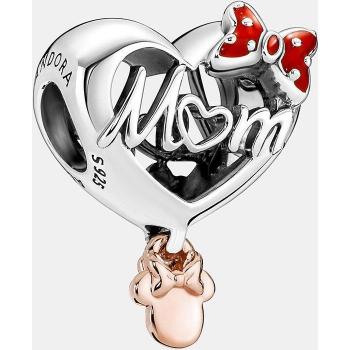 Charm Corazón Mamá Minnie Mouse de Disney en Plata de Primera Ley