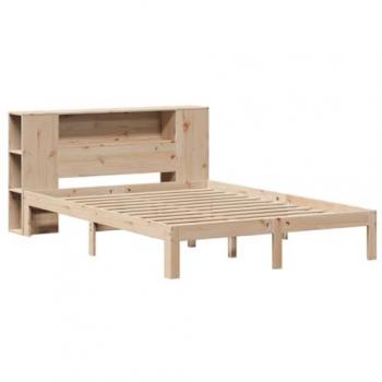 Cama con estantería sin colchón 120x200cm Madera maciza de pino