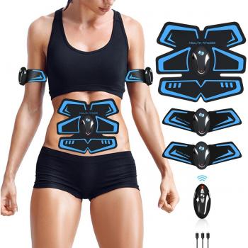ZHENROG Electroestimulador Muscular Abdominales Cinturón,Masajeador Eléctrico Cinturón con USB,EMS Ejercitador del Cuerpo de los Músculos de Brazos y piernas para Hombre Mujer