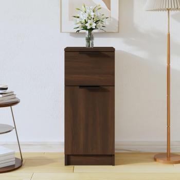 Aparador de madera contrachapada color roble marrón 30x30x70 cm, Mueble de Almacenaje de Salón, Buffet moderno, Armario Auxiliar, Armario de Almacenamiento
