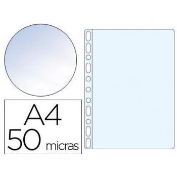 Q-Connect KF00311 Funda Multitaladro Din A4 50 Mc Cristal Bolsa De 100 Unidades