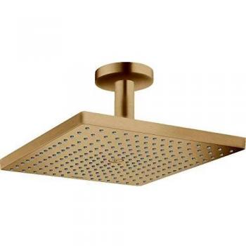 Hansgrohe 26250140 Alcachofa de Ducha, Bronce Cepillado, 300x300 mm (conexión de techo