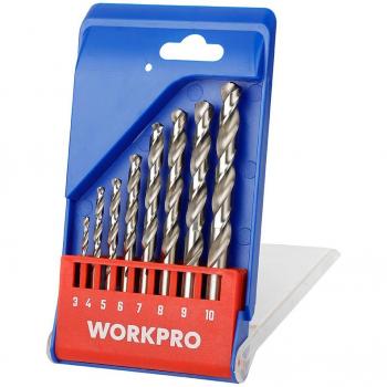 Juego de brocas rectificadas para metal - 8 piezas WORKPRO