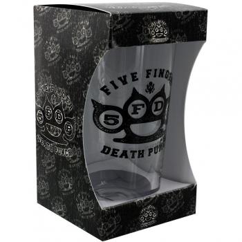 Five Finger Death Punch Knuckle Logo Vaso de Cerveza transparente