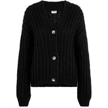 Noisy May Nmsteve L/S Knit Cardigan Noos Suter crdigan, Negro