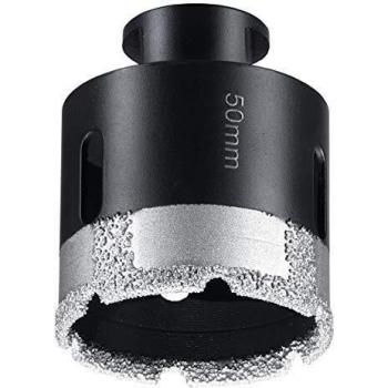 kwb Broca de diamante para amoladora angular con alojamiento M14, corona de perforación de diamante de 50 mm de diámetro