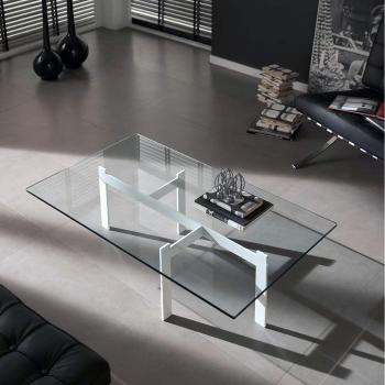 Dfierro Amo-03P - Mesa de Centro 110x60x35 cm, Color Blanco