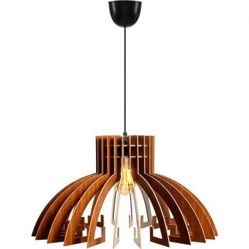 Lámpara de techo 55 cm nogal tipo E27 Max 45-60 W WELLHOME