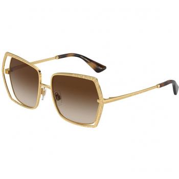 Dolce & Gabbana DG2306 Women's Gold Sunglasses 55mm Butterfly Design
