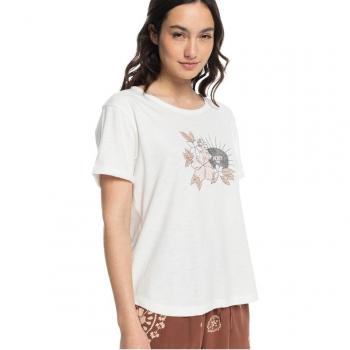 Camiseta Roxy Ocean After mujer manga corta blanco negro naranja XL