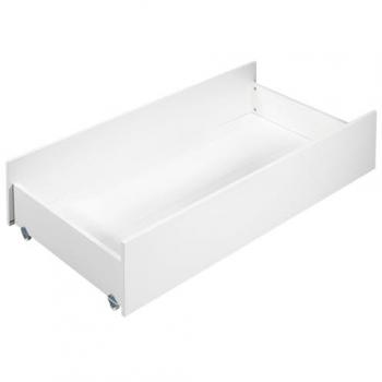 Cajón de cama combinable evolutivo Babyprice First blanco con ruedas