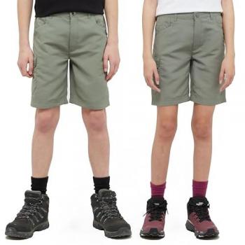 Regatta Kids' Sorcer II Shorts - Size: 9-10Y, Unisex, Green (GRN), Cargo Walking Shorts
