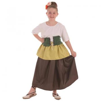 Disfraz de Tendera Medieval para niña