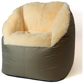 Sako bolso puf fluffy crema XXL 140 x 90 cm