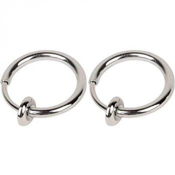 iDealhere 2 x Moda Piercing Falso Tabique Anillos de Nariz Labios Oreja Anillo Acero Inoxidable Clip
