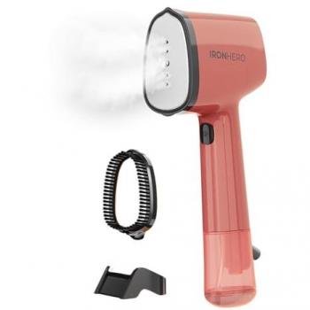 Plancha Vertical Cecotec IronHero V-1500 Esencial Roja, Suela Cerámica, 1500 W, Vapor Continuo 25g/min, Calentamiento Rápido, Desinfección y Cuidado de Prendas