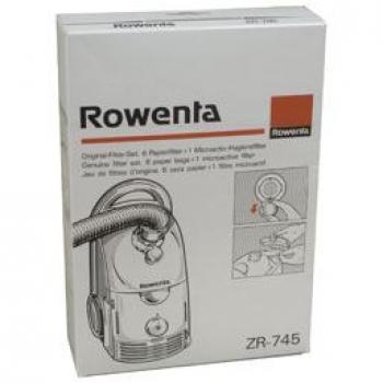Rowenta ZR745 - 6 Bolsas de papel + 1 Microactivo para aspiradora Dymbo