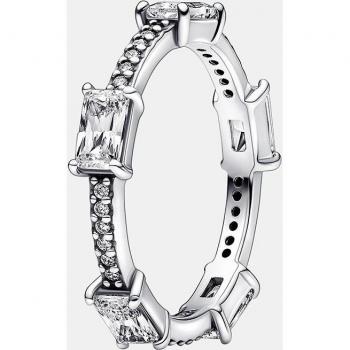 Anillo Pandora Timeless con Barras Rectangulares Brillantes en Pavé