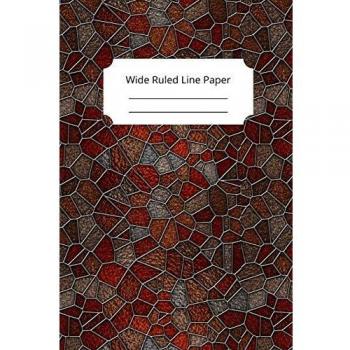 Stained glass art inspirational motivational and spiritual theme wide ruled line paper 12