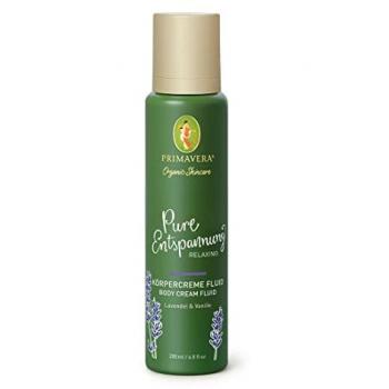Crema Corporal Fluida Primavera Pure Relajación 200 ml - Aroma de Lavanda y Vainilla, Hidratante Suavizante Natural, Vegana