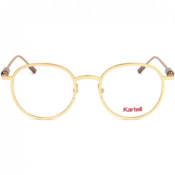 Kartell KL013V 02 Men's Eyeglasses Gold Size 49 - Blue Light Block Available (Frame Only)