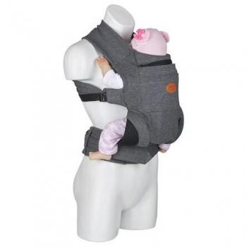Mochila Portabebé Ergonómico MS Kowari - Portabebés elástico, fácil de usar y colocar, ajustable, multiusos, apropiada hasta 15 kg, fuerza distribuida entre hombros y espalda