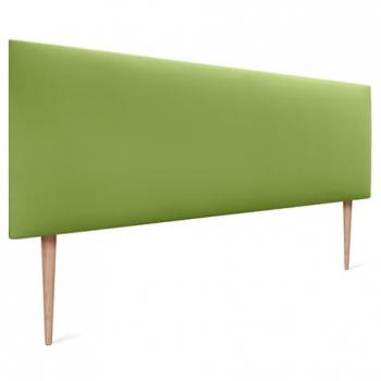 Cabecero Tapizado de Polipiel AQUALINE Liso Verde 145x105cm con Patas para Camas 120/135/140