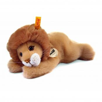 Steiff Leo León de Peluche 22 cm, Amigo Pequeño, Beige, con Ojos de Plástico