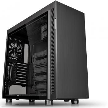 Thermaltake F51 TG - Chasis de Torre Media, Color Negro
