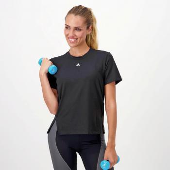 Camiseta Adidas Versatile de Manga Corta para Mujer en Color Negro