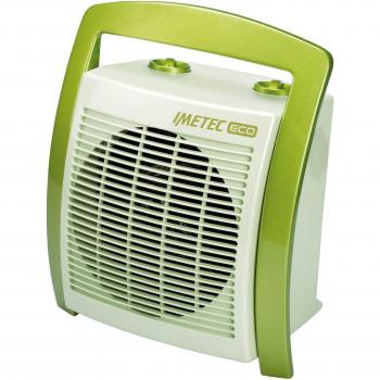 Imetec Eco Silent FH5-100 - Calefactor con Tecnologia Eco Ceramica para un Bajo Consumo, Compacto y Silencioso, Asa Ergonómicaglia Ergonomica, Función Antihielo Termostato Ambiente, 2000 W