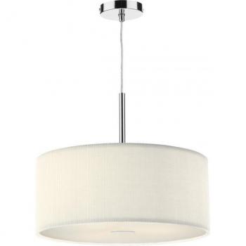 Lámpara colgante cilíndrica Dar Lighting Zaragoza crema suspensión 600 mm, 3x E27, 3 viales