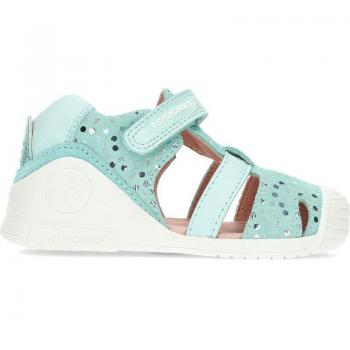 Sandalia Biomecanics 232115 Verde Jade - Cómodo y Transpirable, para Niña y Niño, talla 18