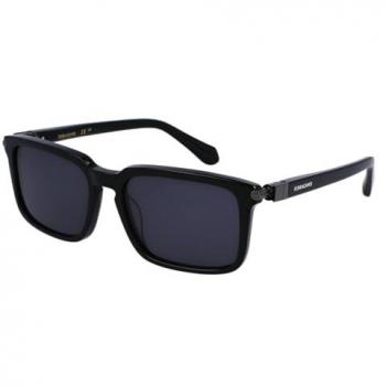 Salvatore Ferragamo SF1110S Black Rectangular Sunglasses for Men, Size 56mm