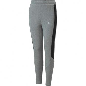 Pantalones largos Puma Evostripe gris claro y negro para niños - Talla 116