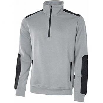 U-Power EY142GS-L EY142GS-L-Sudadera Gama Enjoy Modelo Cushy Grey Silver Talla L, Negro