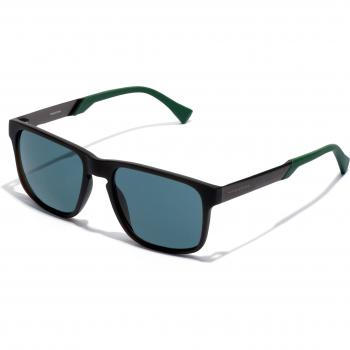 HAWKERS Peak Metal-Black Deep Turquoise Gafas de sol unisex con montura rectangular en negro