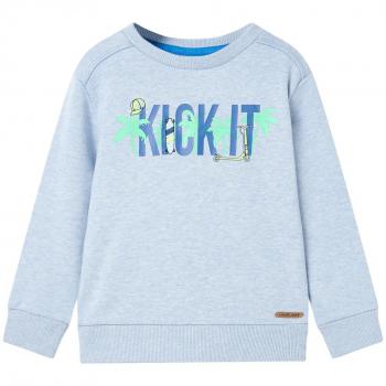Sudadera infantil azul suave mélange 116