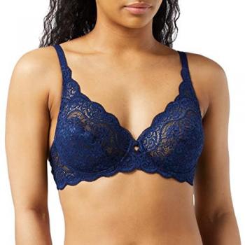 Triumph Amourette 300 Women's Underwire Bra - Size 42C - Dark Blue