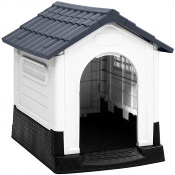 vidaXL Dog House Grey 57x68x66 cm Polypropylene