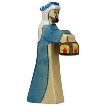 Figurita de Madera Pastor con Lámpara 2 - Holztiger (80303)