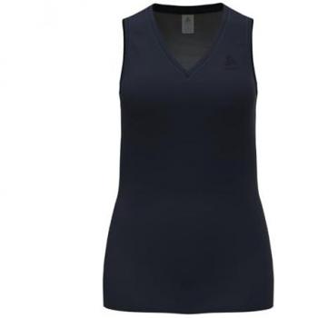 Camiseta térmica sin mangas Odlo Active F-Dry Light Eco mujer - XS, color azul marino, escote en V, ropa interior funcional
