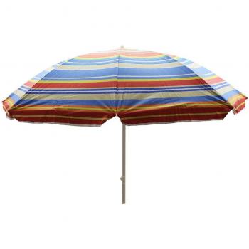Sombrilla de playa Bismark acero nazare con sistema de inclinación naranja Ø180 cm
