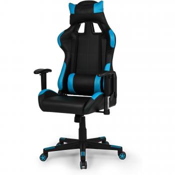 Due-Home - Silla ergonomica de Oficina Gaming Silvertone, sillón Giratorio para Escritorio, Estudio o despacho Color Turquesa, Medidas: 67x124x68 cm de Fondo