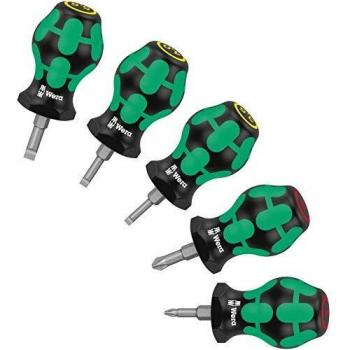 Wera 5 Piece Stubby Kraftform Phillips and Slot Screwdriver Set