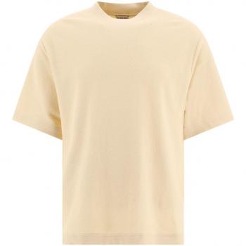 Burberry Men's Cotton Towelling T-Shirt in Beige | Size Medium | 8081233