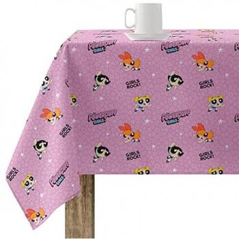 Mantel Resinado Antimanchas Tacto Plastificado Modelo Powerpuff 5 - 100x140 cm